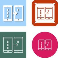 único datos transferir icono vector