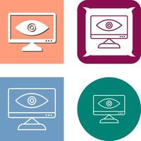 Unique Web Visibility Icon Design vector