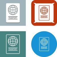 diseño de icono de pasaporte vector