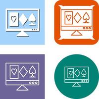 Online Gambling Icon Design vector