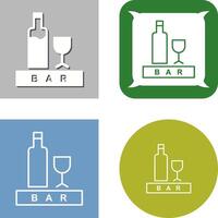 Unique Bar Sign Icon Design vector