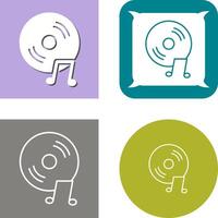 Unique Music CD Icon Design vector