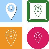 Unique Bar Location Icon Design vector