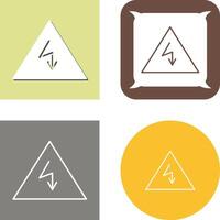 Unique Electricity Danger Icon Design vector