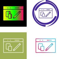Unique Website Design Icon vector