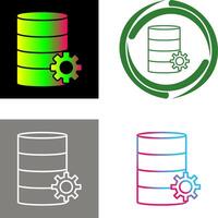 Unique Database Management Icon vector