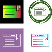 Unique Bookmarking Services Icon vector