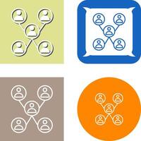 Unique Company Network Icon Design vector