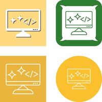 Unique Clean Code Icon Design vector