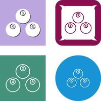 Unique Snooker Balls Icon Design vector