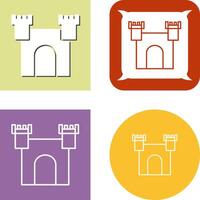 Unique Castle Icon Design vector