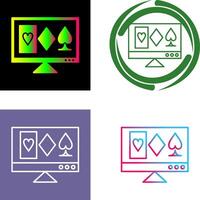 Online Gambling Icon Design vector