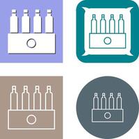 Unique Pack of Beers Icon Design vector