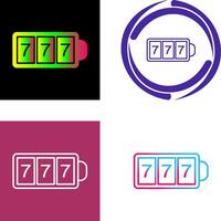 Slot Machine with Sevens Icon Design vector