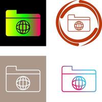 Unique Network Folder Icon vector