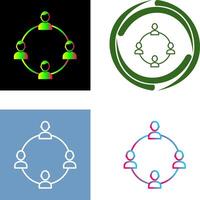 Unique Network Group Icon vector