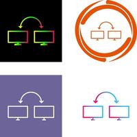 Unique Connected Systems Icon vector