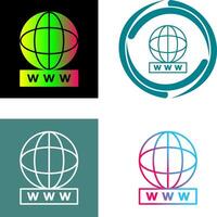 Unique World Wide Web Icon vector