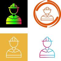 Unique Firefighter Icon Design vector