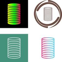 Stack of Coins Icon Design vector