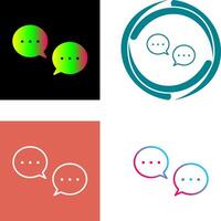 Unique Conversation Bubbles Icon vector