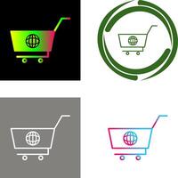 Unique Global Shopping Icon vector