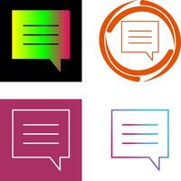 Unique Single Chat Bubble Icon vector
