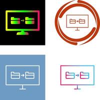 Unique File Sharing Icon vector