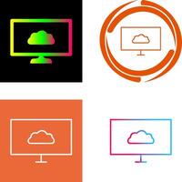 Unique Cloud System Icon vector