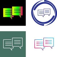Unique Two Chat Bubbles Icon vector