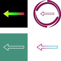 Unique Left Arrow Icon vector