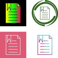Unique Bookmarked Document Icon vector