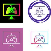 Unique Online Games Icon Design vector