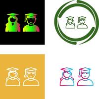 único graduados icono diseño vector