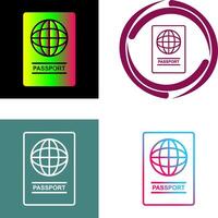 diseño de icono de pasaporte vector