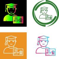 Unique Receiving Degree Icon Design vector