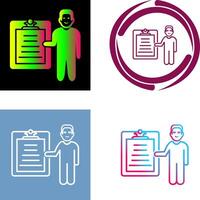 Unique Male Presenter Icon Design vector