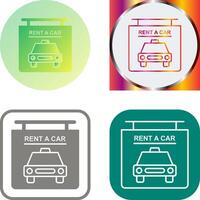 Rent a Car Icon Design vector