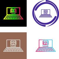 Unique Online Study Icon Design vector
