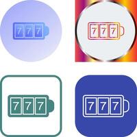 Slot Machine with Sevens Icon Design vector