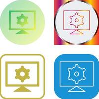 Computer Settings Icon Design vector