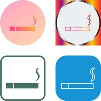 Unique Lit Cigarette Icon Design vector