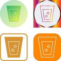 Unique White Russian Drink Icon Design vector