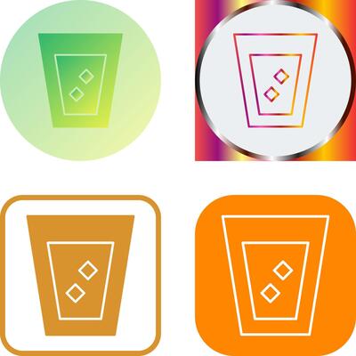 Unique White Russian Drink Icon Design