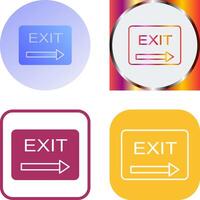 Unique Exit Icon Design vector