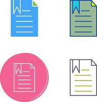 Unique Bookmarked Document Icon Design vector