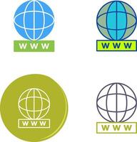 Unique World Wide Web Icon Design vector