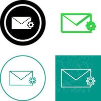 Unique Message Settings Icon Design vector