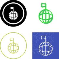 único global señales icono diseño vector