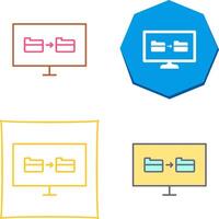 Unique File Sharing Icon Design vector